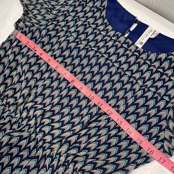 Pink Owl Summer Dress Medium Blue Turquoise Lightweight Flowy - Picture 11 of 14